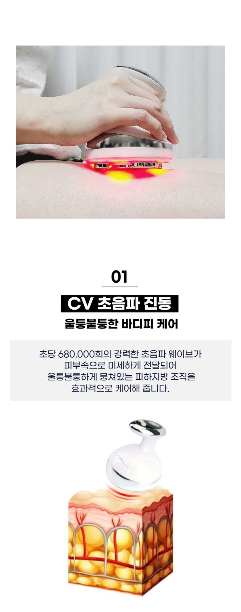이로위로 바디 고주파 마사지기 온열 갈바닉 초음파 바본관리 가정용고주파기 홈케어 뷰티디바이스