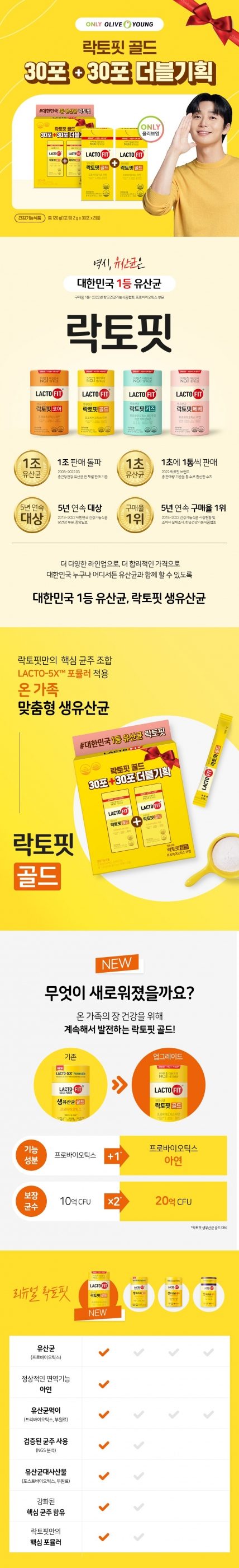 락토핏 골드 더블기획 60포 (60일분)